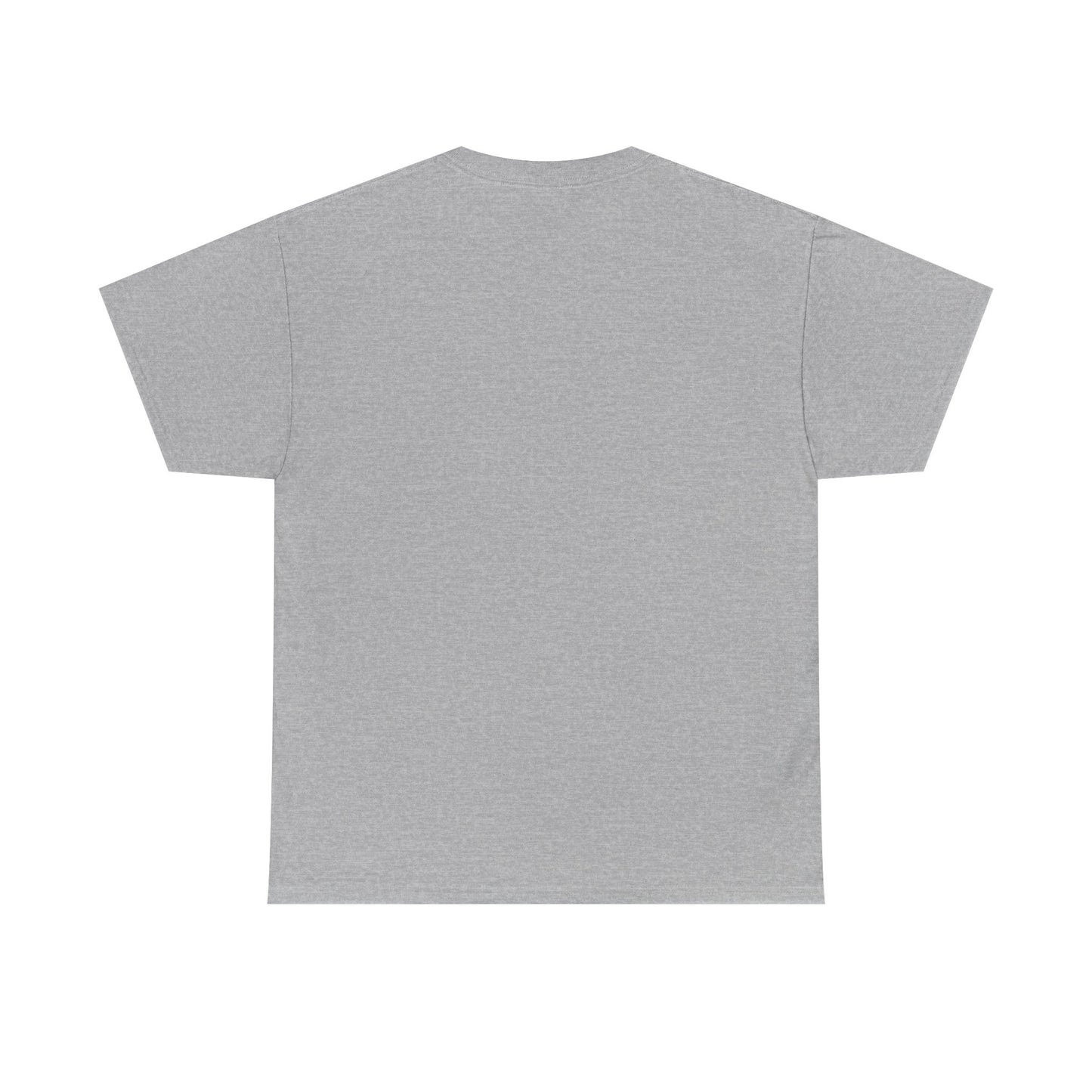 White Tee — Minimal Red Heart & Stars Graphic