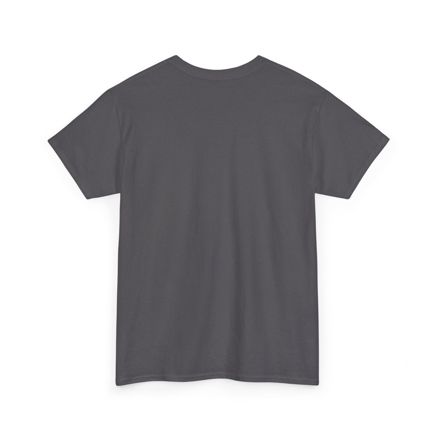 White Tee — Minimal Red Heart & Stars Graphic