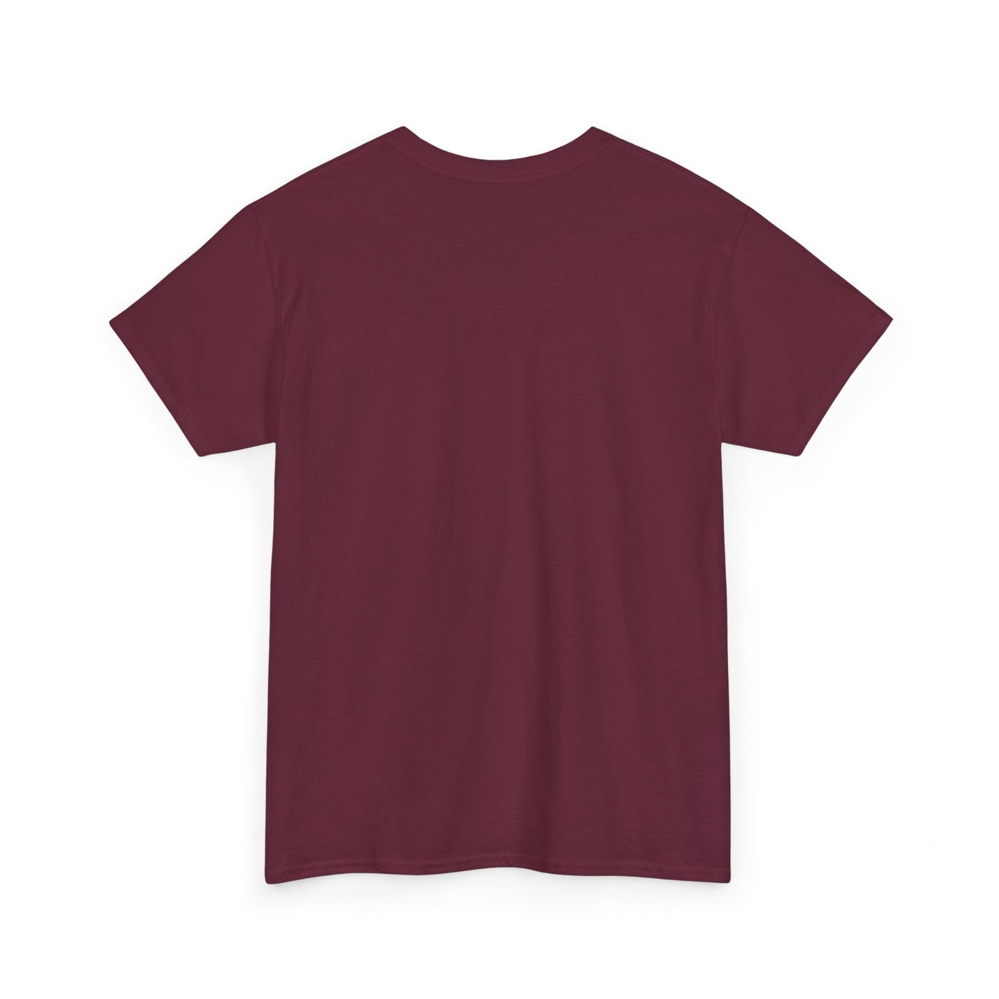 White Tee — Minimal Red Heart & Stars Graphic