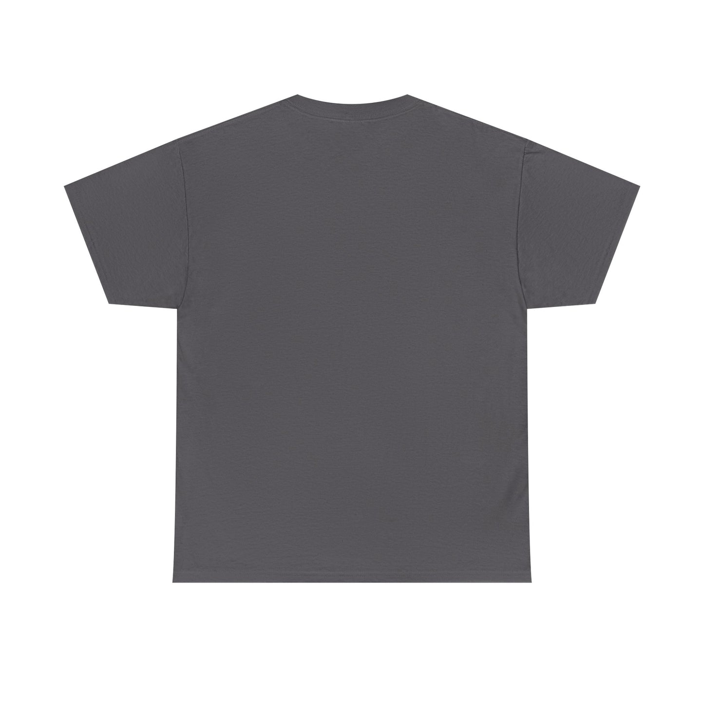 White Tee — Minimal Red Heart & Stars Graphic