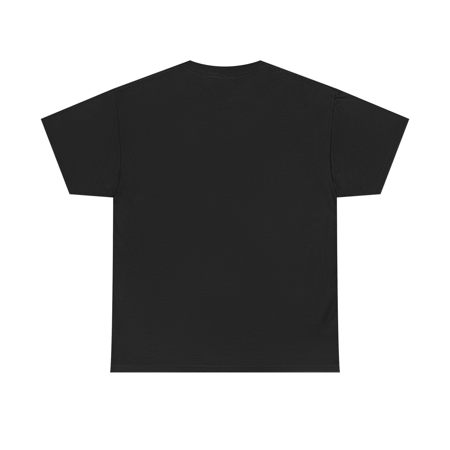 White Tee — Minimal Red Heart & Stars Graphic