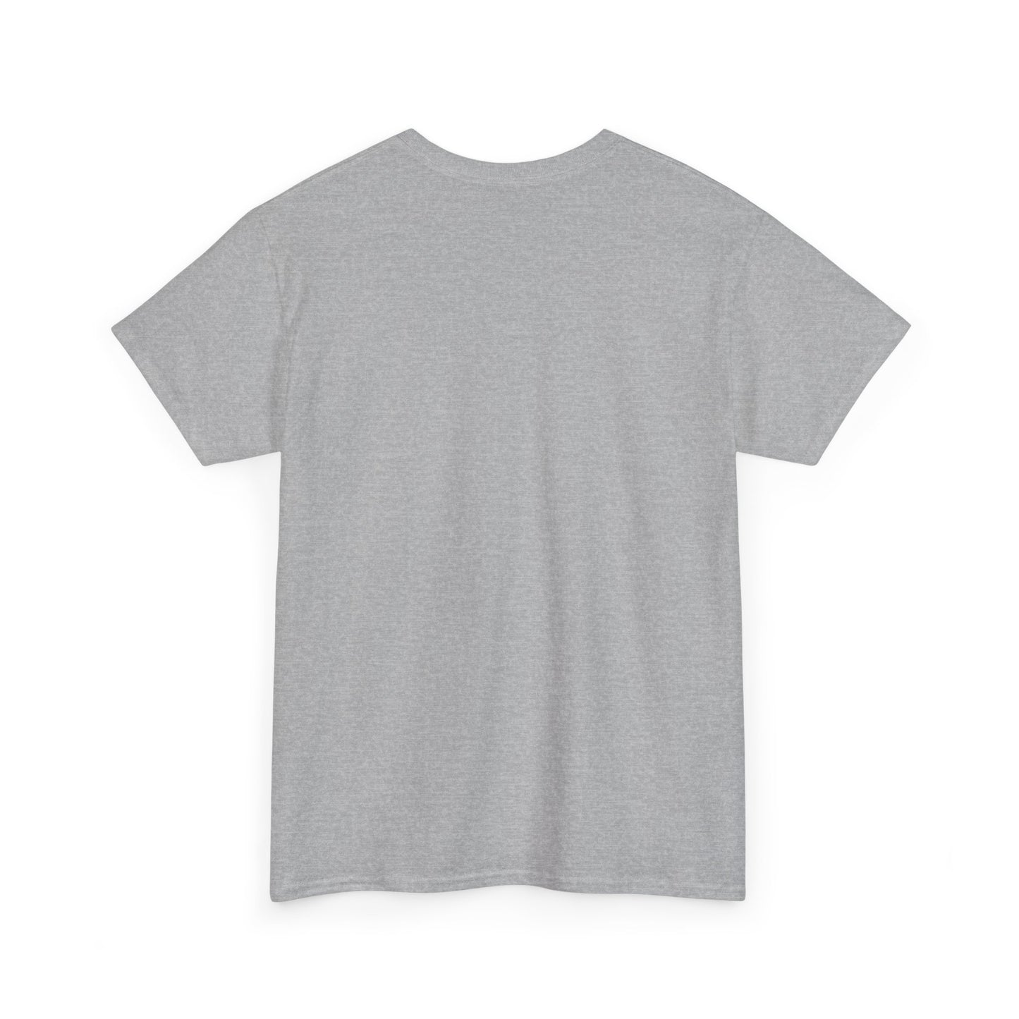 White Tee — Minimal Red Heart & Stars Graphic