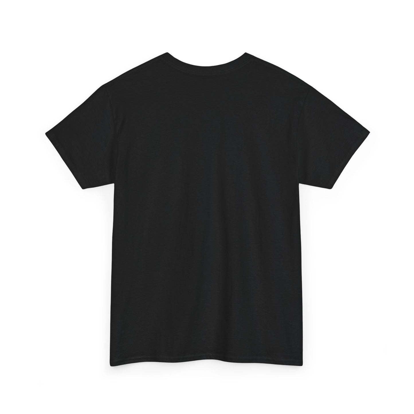 White Tee — Minimal Red Heart & Stars Graphic